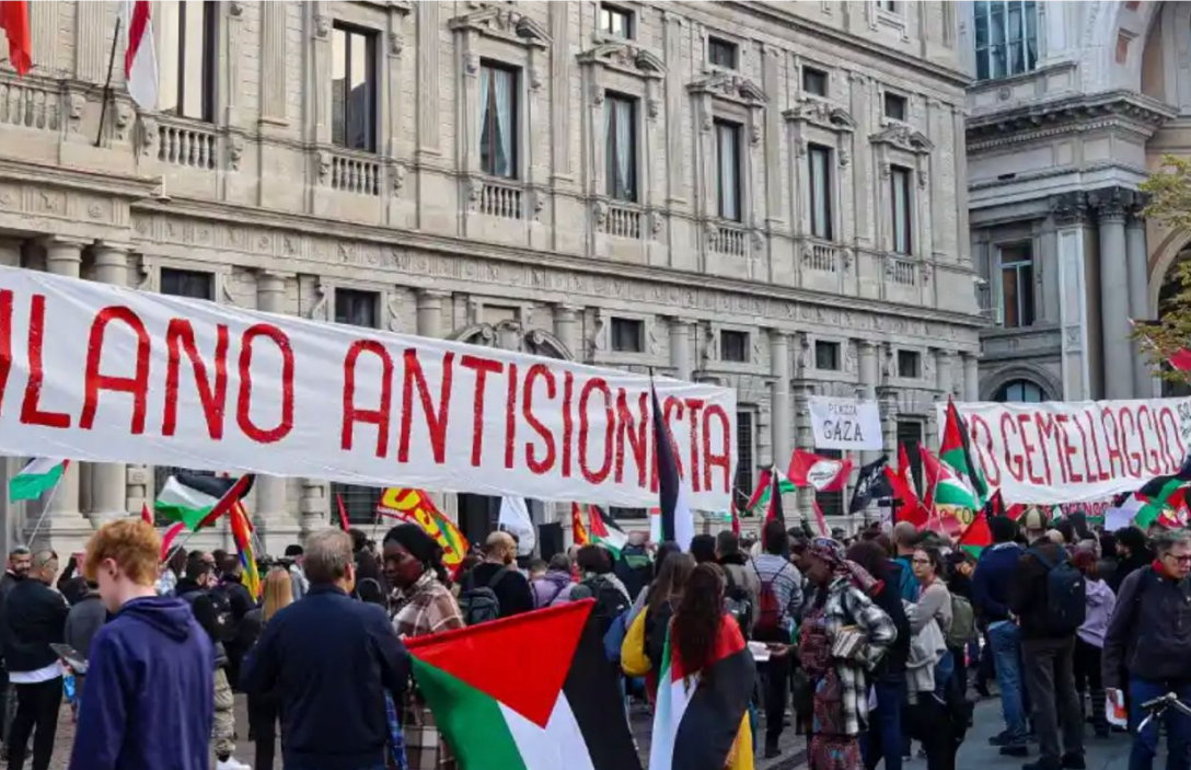 Milano antisionista nel giorno in cui comincia la pace