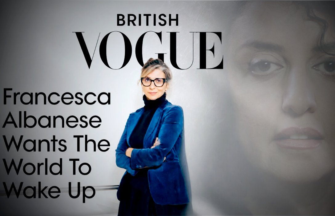 Vogue e Gaza. Sì ad Albanese e sull’Iran cala il silenzio