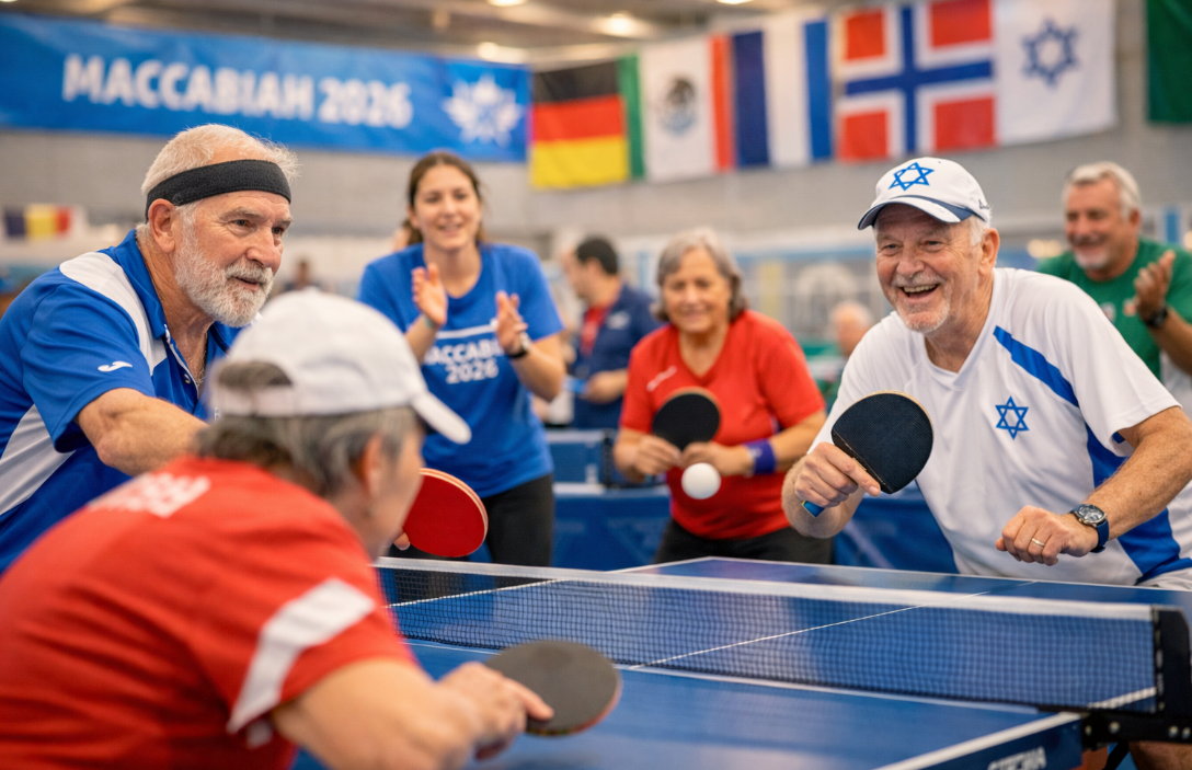 Maccabiadi 2026. Gare di tennistavolo con i malati di Parkinson