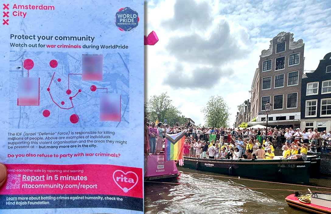 Gay Pride ad Amsterdam. Volantini contro gli israeliani: "Segnalate i criminali di guerra"