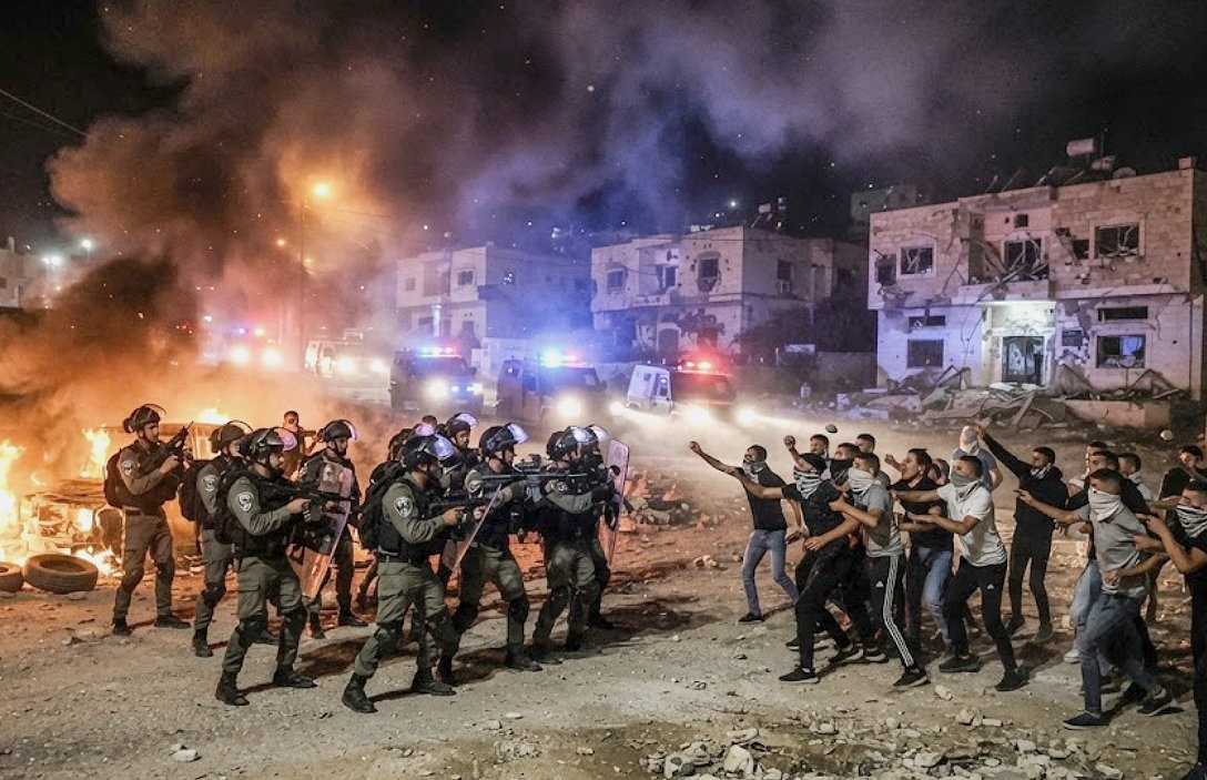 Jalud, un centinaio di estremisti israeliani assaltano il villaggio palestinese