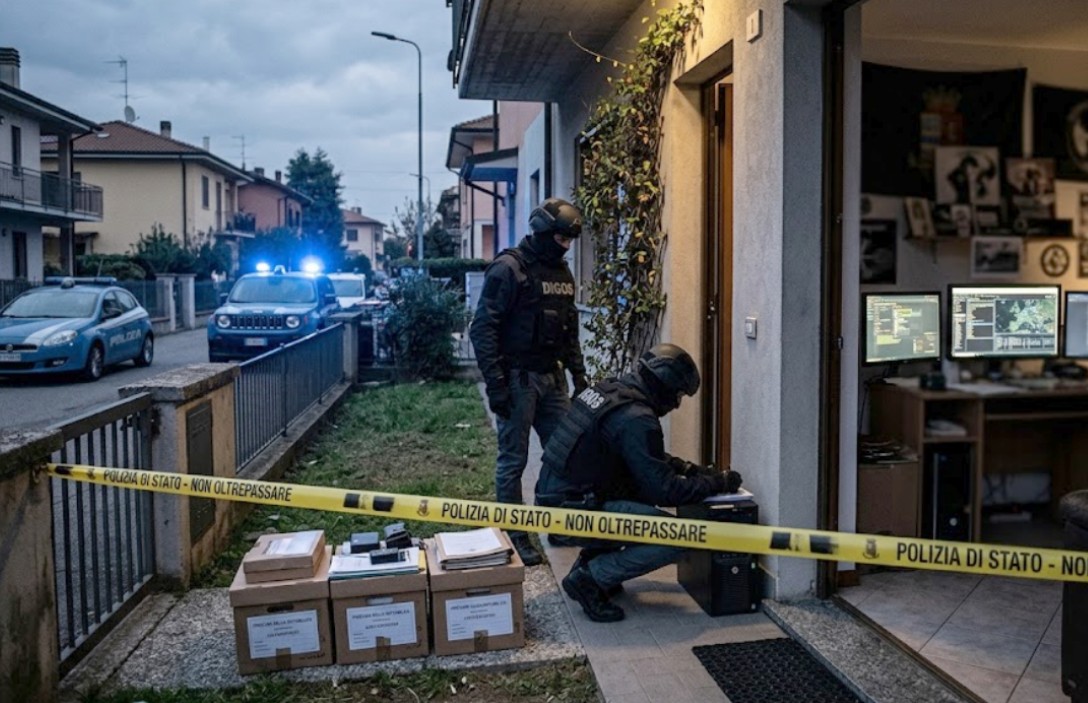 Pavia, arrestato neonazista di 19 anni con un arsenale in casa